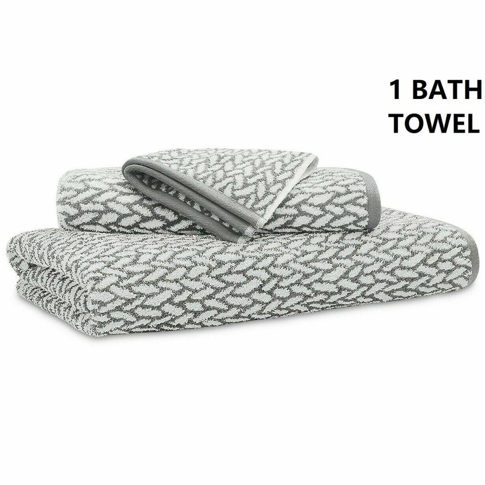 Ralph Lauren Sanders Antimicrobial Cotton 30x56 Large (1) Bath Towel Pewter Gray